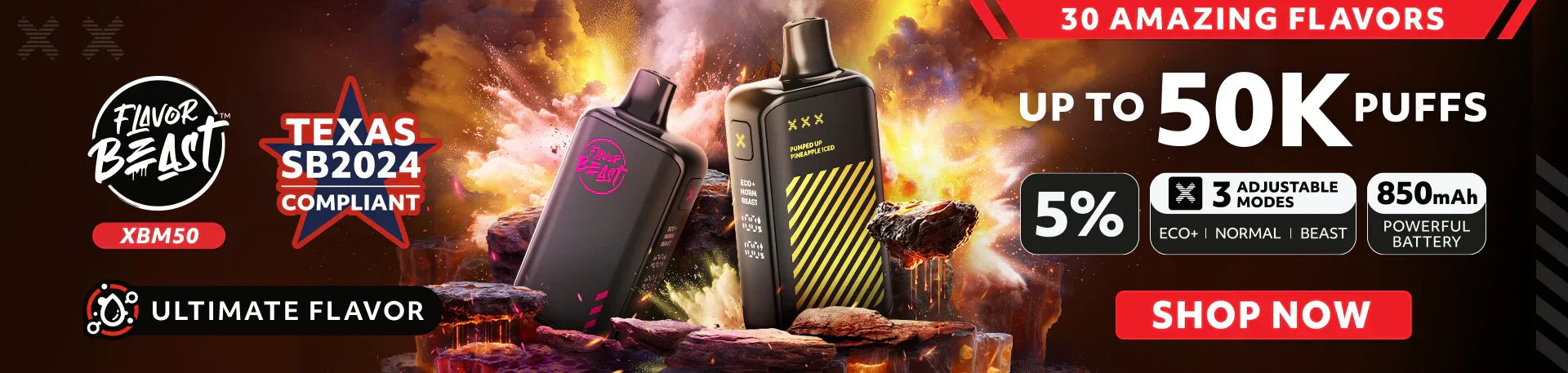 Flavor Beast XBM50 50K Disposable | Available Now at Giant Vapes Flavor Beast XBM50 50K Disposable | Available Now at Giant Vapes