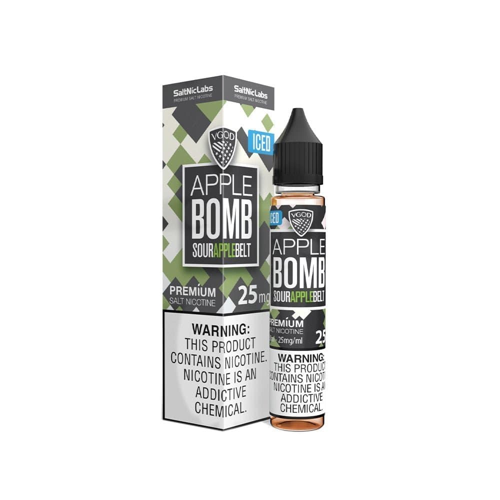 ICED Apple Bomb SALT - VGod SaltNicLabs - Salt Nic | Giant Vapes