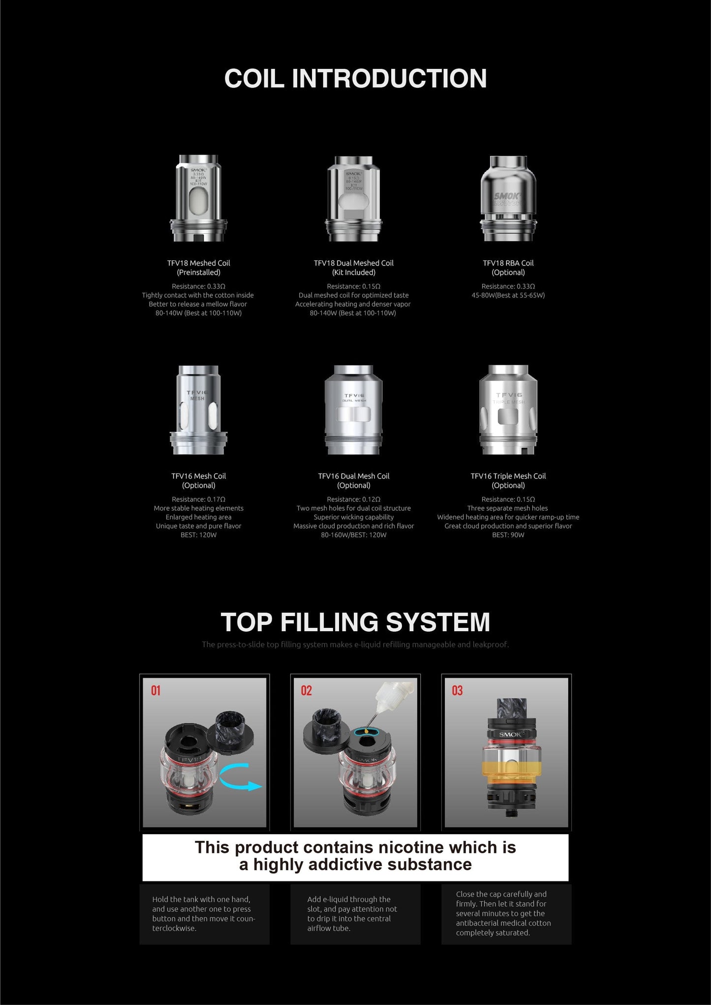SMOK TFV18 Mesh Sub-Ohm Tank