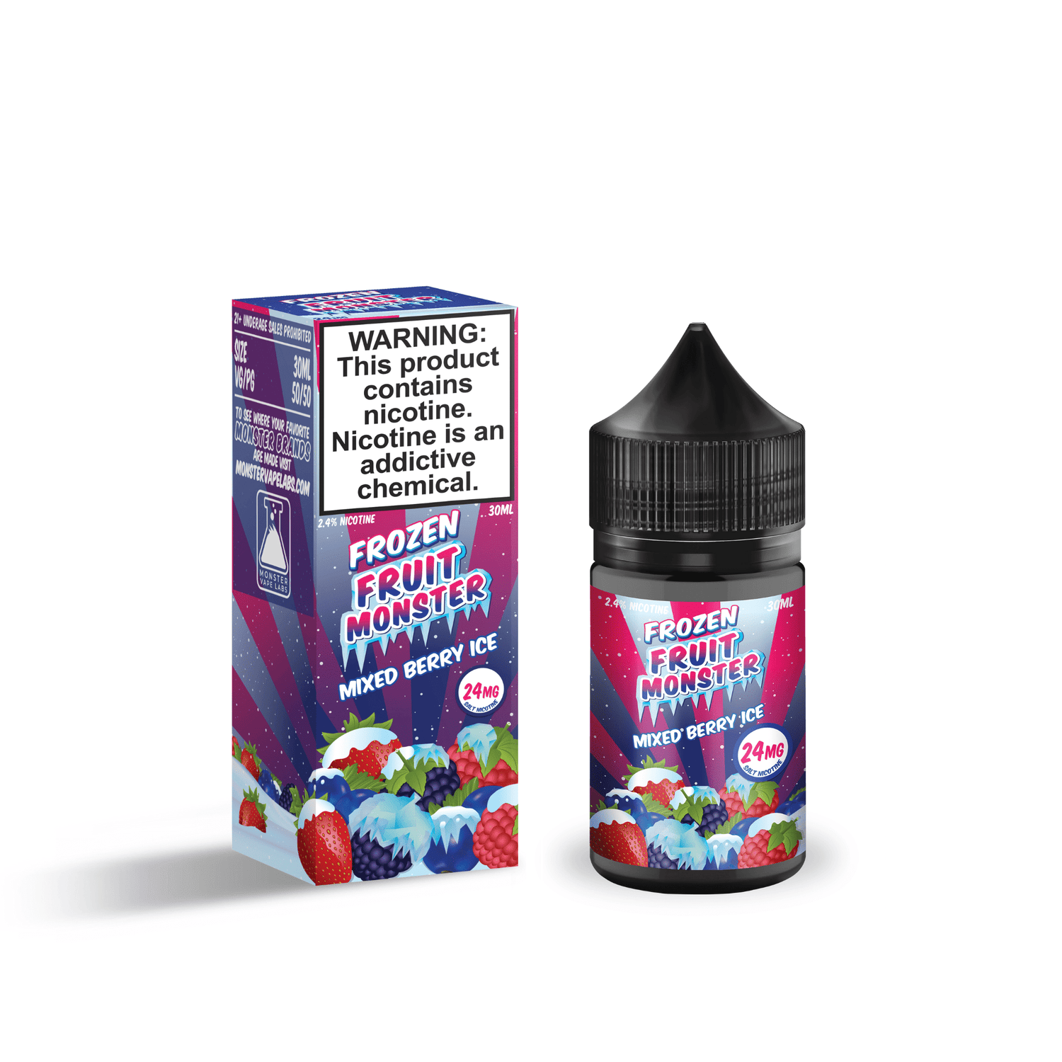 Mixed Berry ICE - Frozen Fruit Monster Salts - 30mL