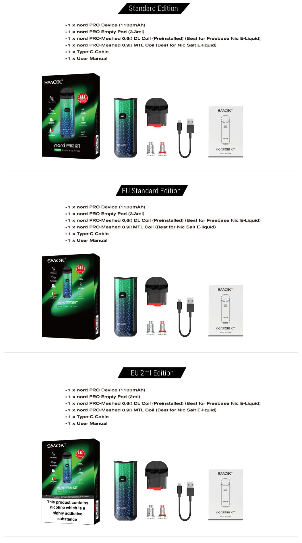 SMOK NORD PRO 25W Pod Kit