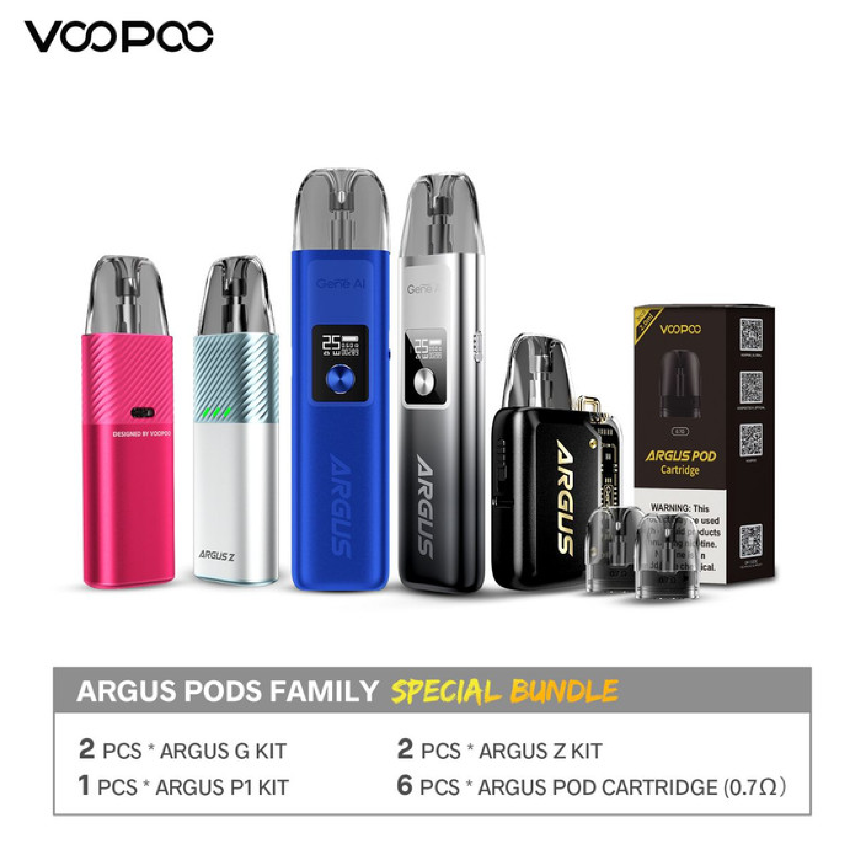 VOOPOO Argus Pods Family Special Bundle - Vape Kit | Giant Vapes VOOPOO Argus Pods Family Special Bundle - Vape Kit | Giant Vapes