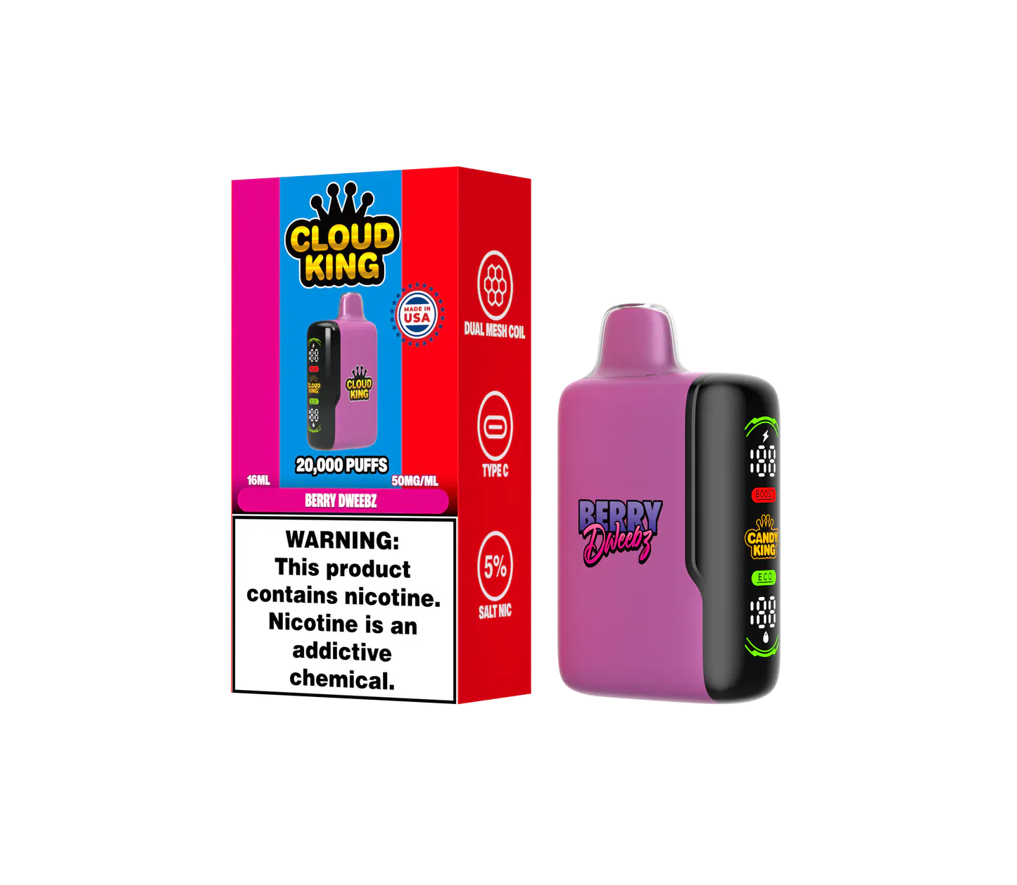 20000 puff disposable vape Cloud King CK 20K Disposable Vape – 20,000 Puffs – Giant Vapes