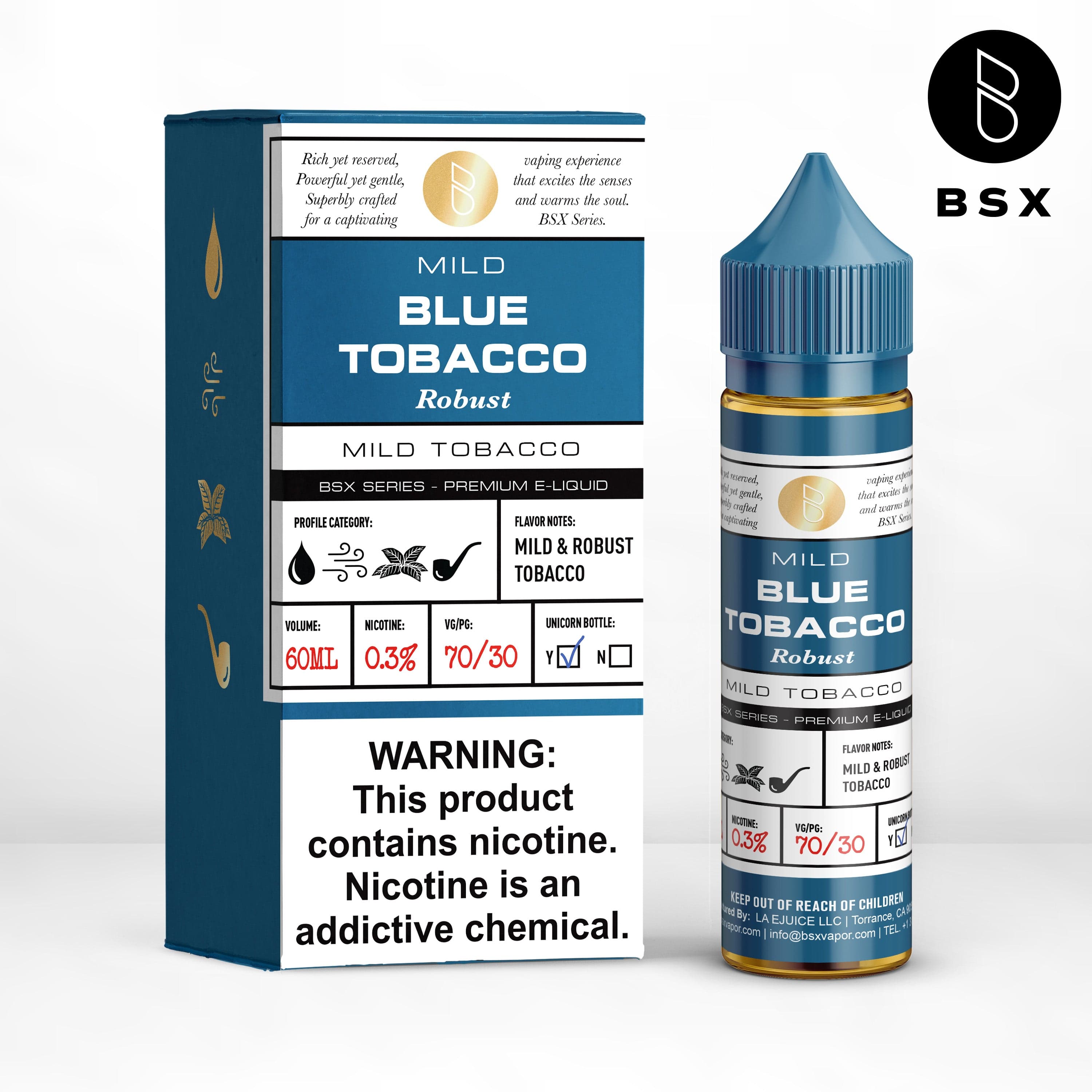 Blue Tobacco - BSX Series - Vape Juice | Giant Vapes Blue Tobacco - BSX Series - Vape Juice | Giant Vapes