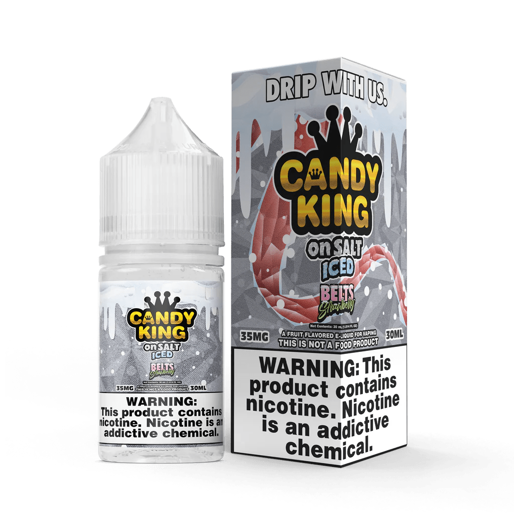 Strawberry Belts SALT on ICE - Candy King On SALT - 30mL Strawberry Belts SALT on ICE - Candy King On SALT - 30mL