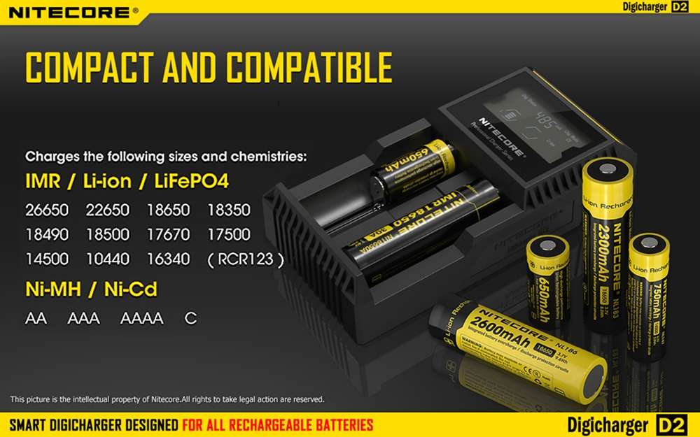 NITECORE D2 Battery Charger (2-Bay)