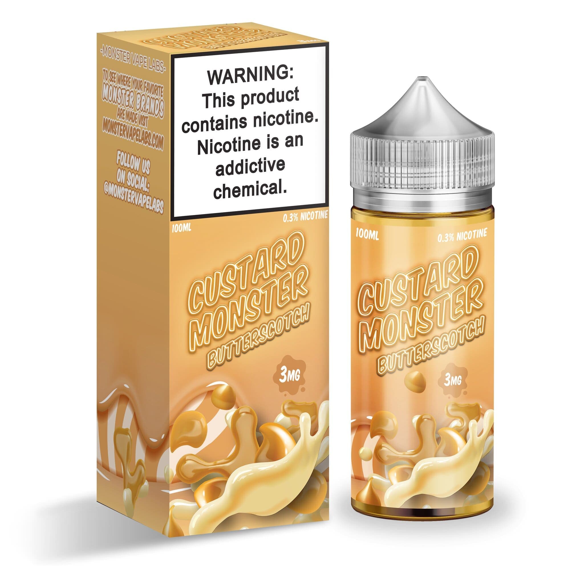 Butterscotch - Custard Monster - Vape Juice | Giant Vapes Butterscotch - Custard Monster - Vape Juice | Giant Vapes
