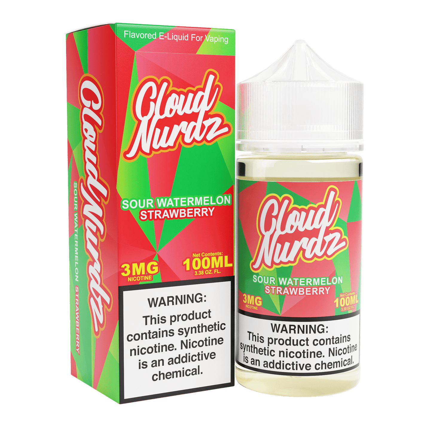 Sour Watermelon Strawberry - Cloud Nurdz - 100mL