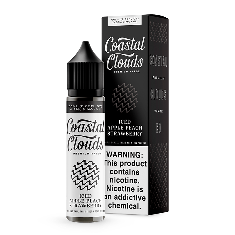 Iced Apple Peach Strawberry - Coastal Clouds - 60ml