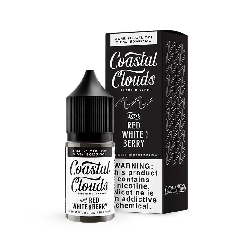 ICED Red White And Berry SALT - Coastal Clouds - 30mL ICED Red White And Berry SALT - Coastal Clouds - 30mL
