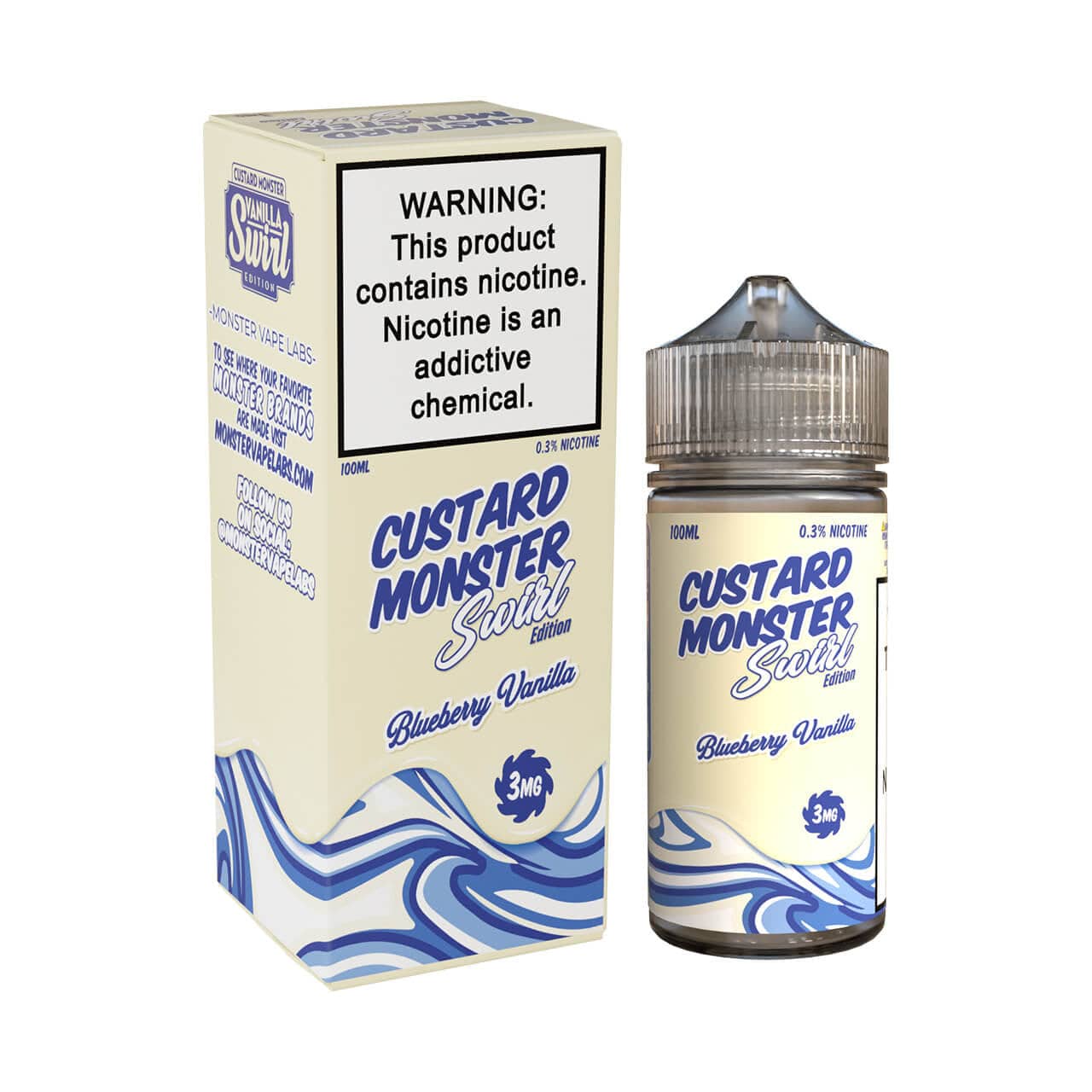 Blueberry Vanilla - Custard Monster Swirl Edition - Vape Juice Giant Vapes Blueberry Vanilla - Custard Monster Swirl Edition - Vape Juice Giant Vapes