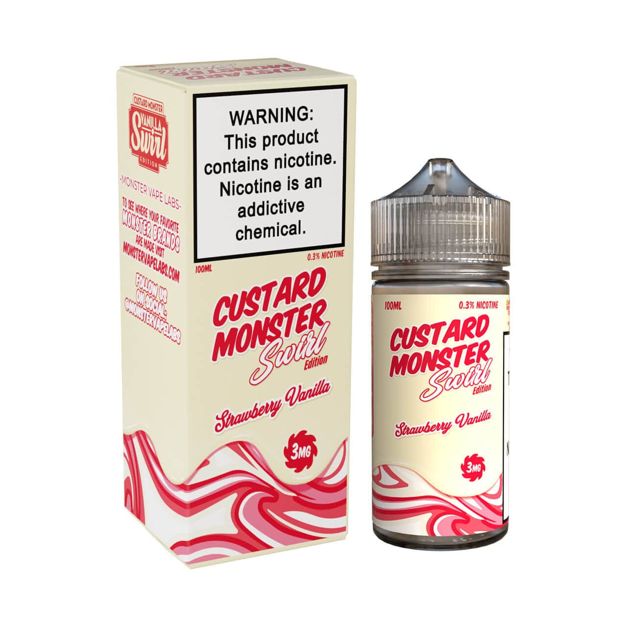 Strawberry Vanilla - Custard Monster Swirl Edition - Vape Juice Giant Vapes Strawberry Vanilla - Custard Monster Swirl Edition - Vape Juice Giant Vapes