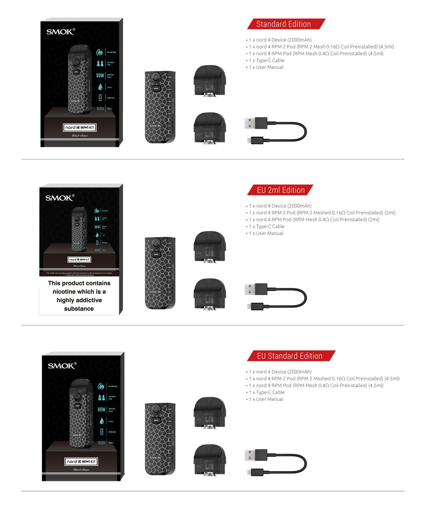SMOK NORD 4 80W Pod Kit