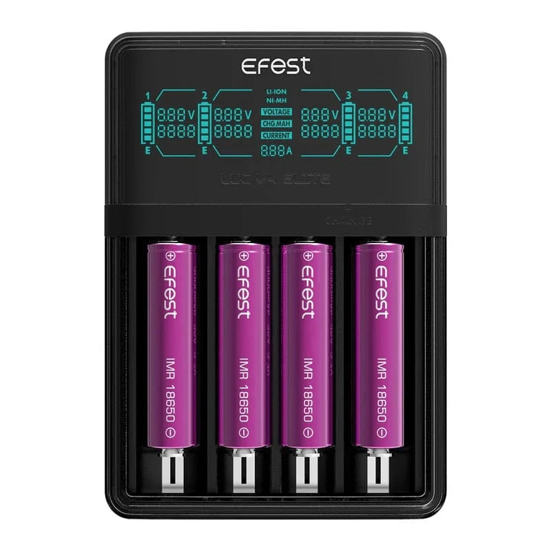 Efest LUC V4 Elite - 4-Bay HD LCD 18650 Battery Charger