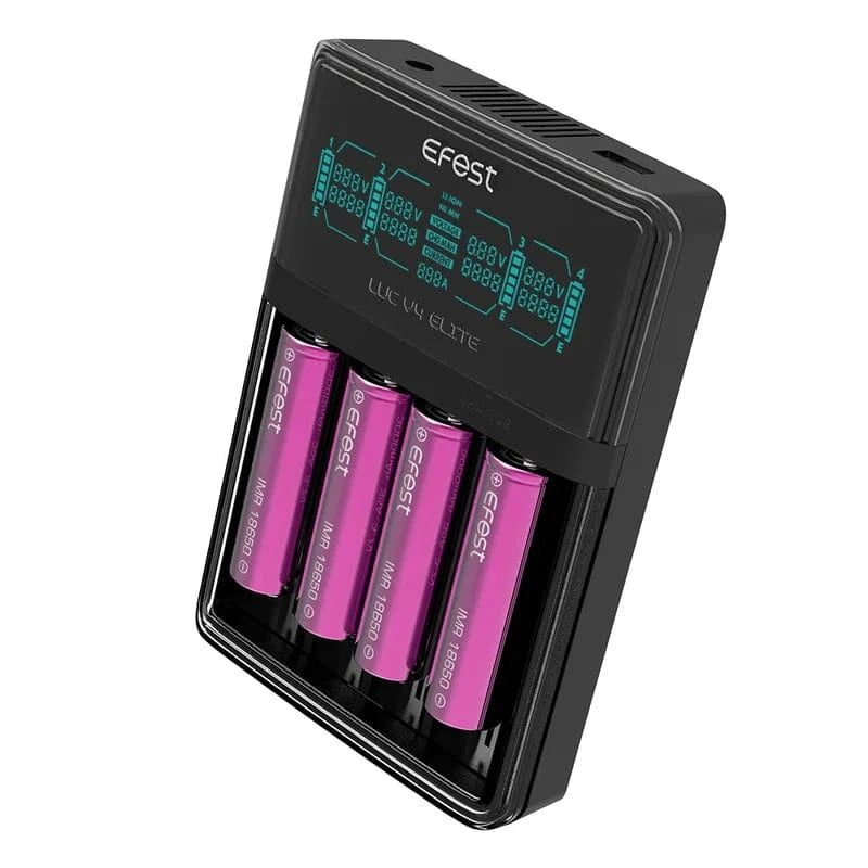 Efest LUC V4 Elite - 4-Bay HD LCD 18650 Battery Charger