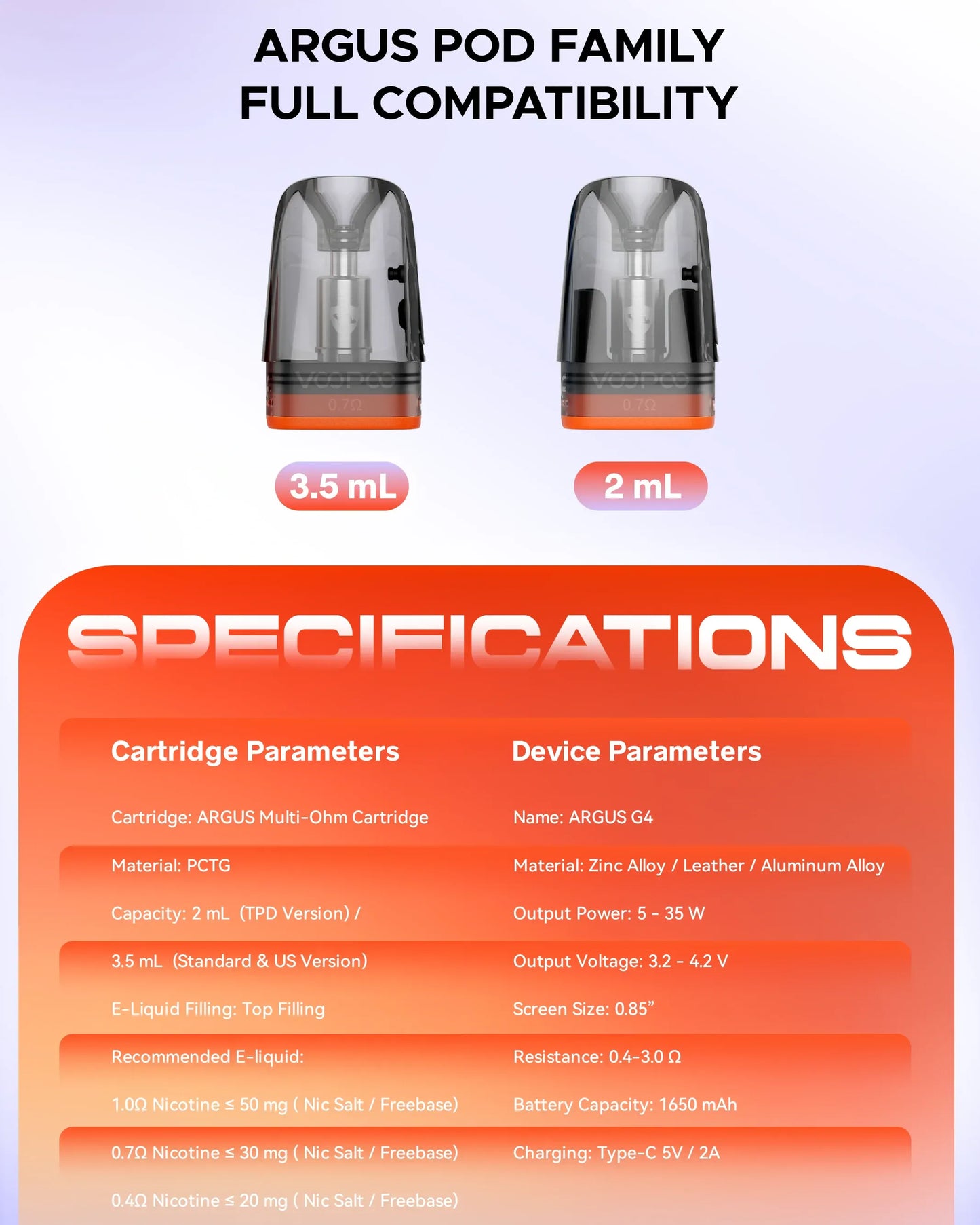 VOOPOO Argus G4 35W Pod System