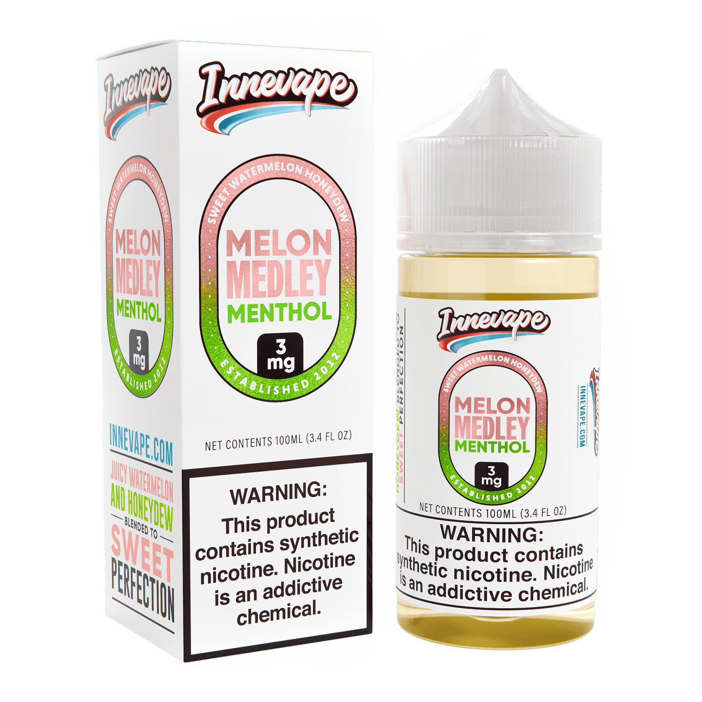 Melon Medley Menthol - Innevape E-Liquids - 100mL