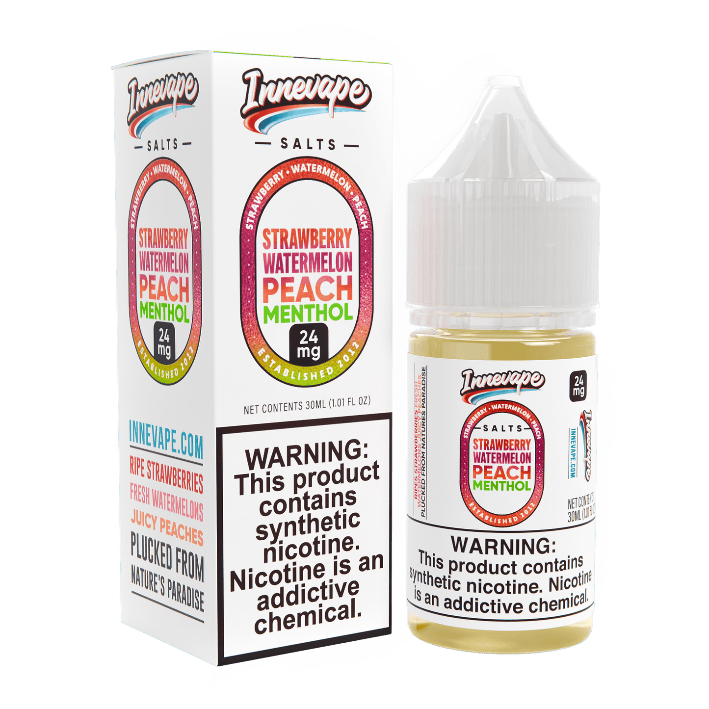 Strawberry Watermelon Peach Menthol SALT - Innevape E-Liquids - 30mL