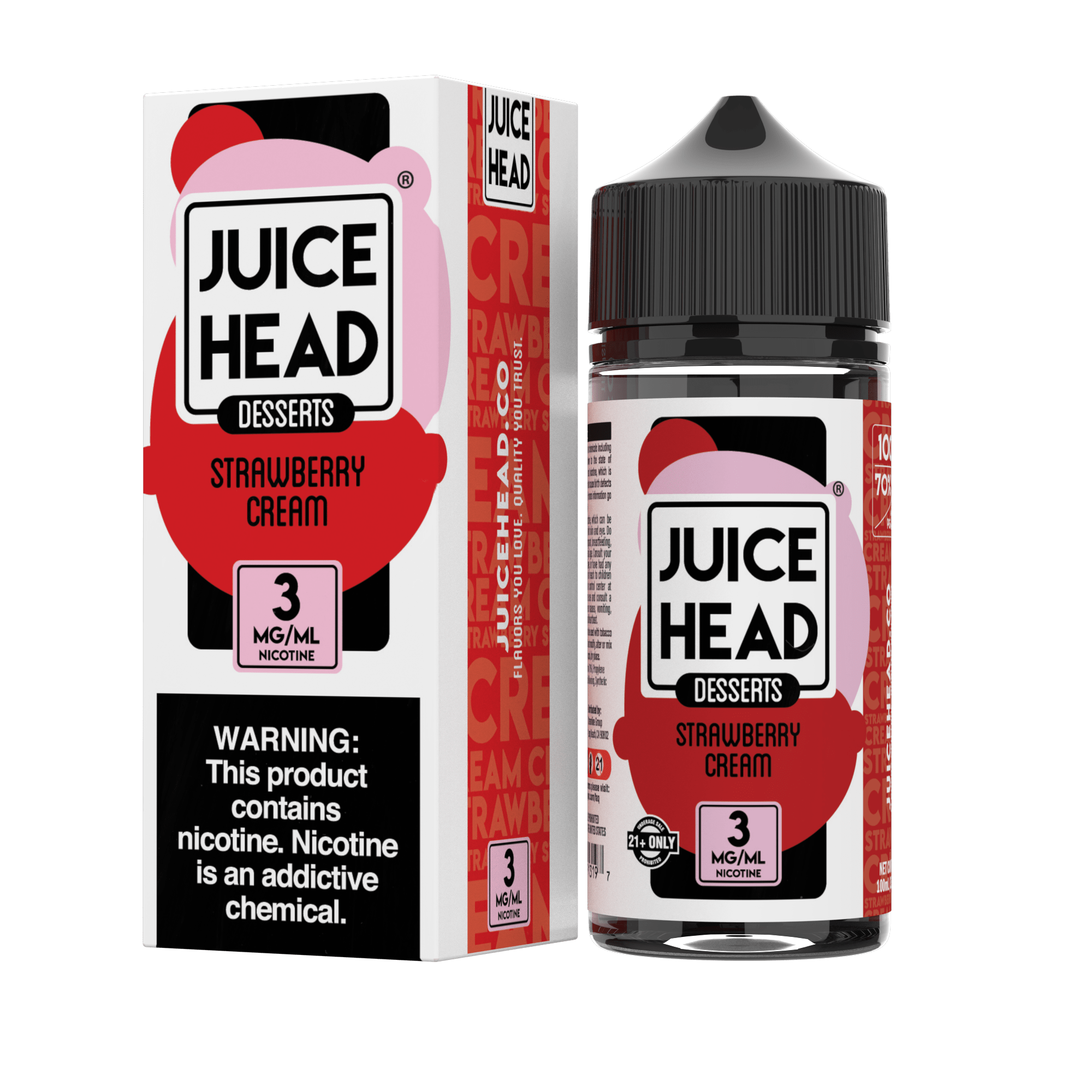 Juice Head - Strawberry Cream - 100ML - Giant Vapes - Vape Juice Juice Head - Strawberry Cream - 100ML - Giant Vapes - Vape Juice