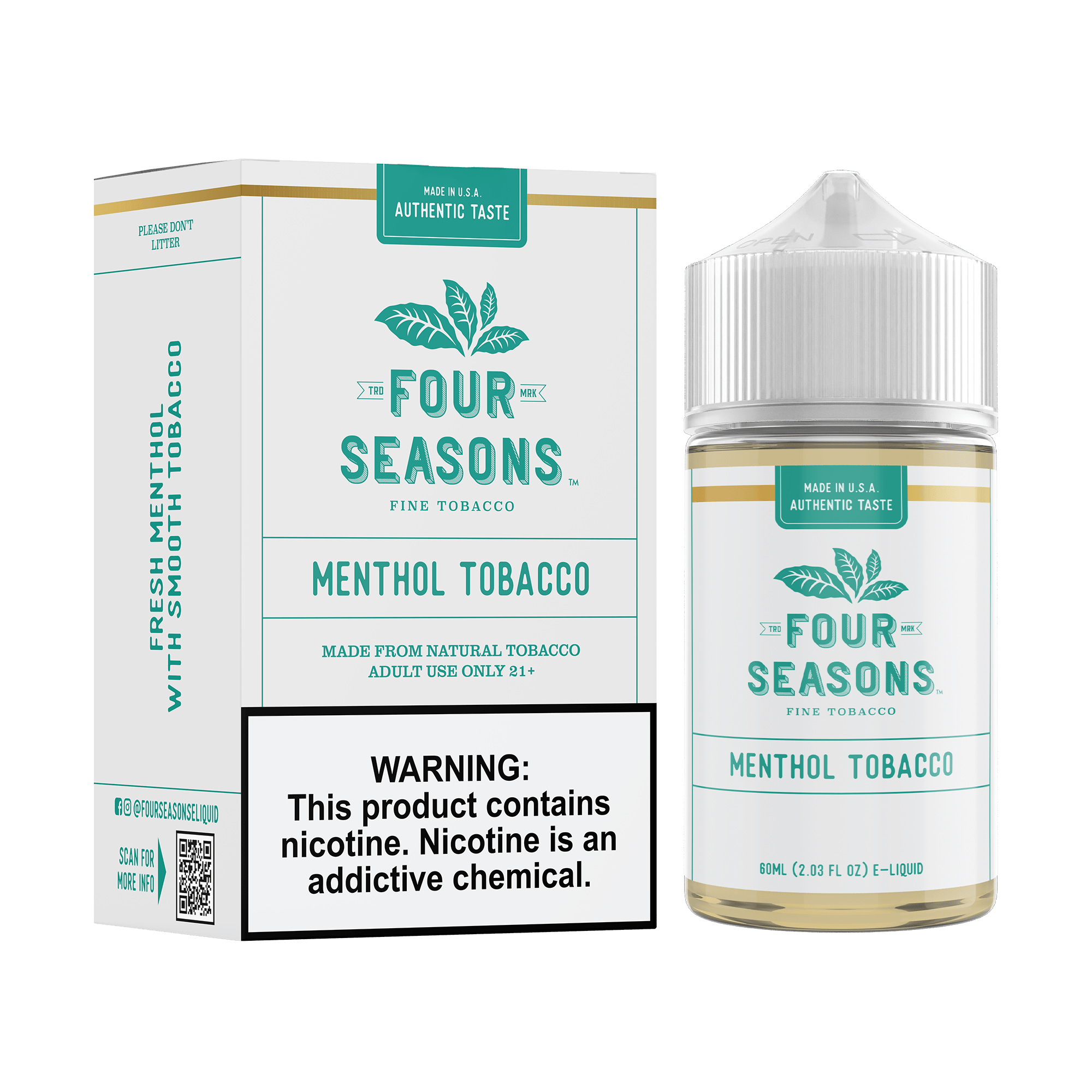menthol cigarette vape Tobacco by Four Seasons 60mL Tobacco Menthol – Giant Vapes JUUL Pod Multipack - usp_Mesh Coils Flavor:Watermelon Splash