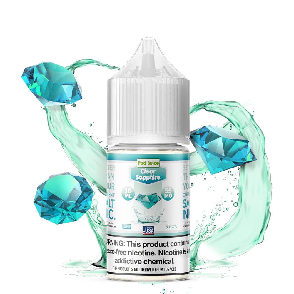 Best Clear Vape Juice Clear Sapphire SALT - Pod Juice - Salt Nic Vape Juice Best Clear Vape Juice Clear Sapphire SALT - Pod Juice - Salt Nic Vape Juice