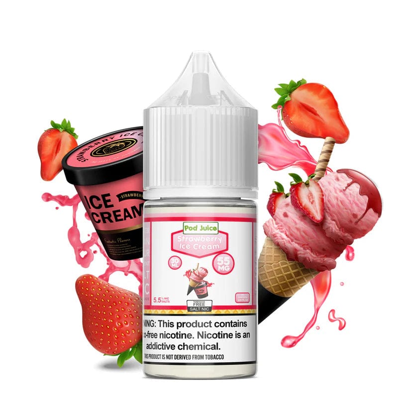 Strawberry Ice Cream SALT - Pod Juice - Salt Nicotine | Giant Vapes Strawberry Ice Cream SALT - Pod Juice - Salt Nicotine | Giant Vapes