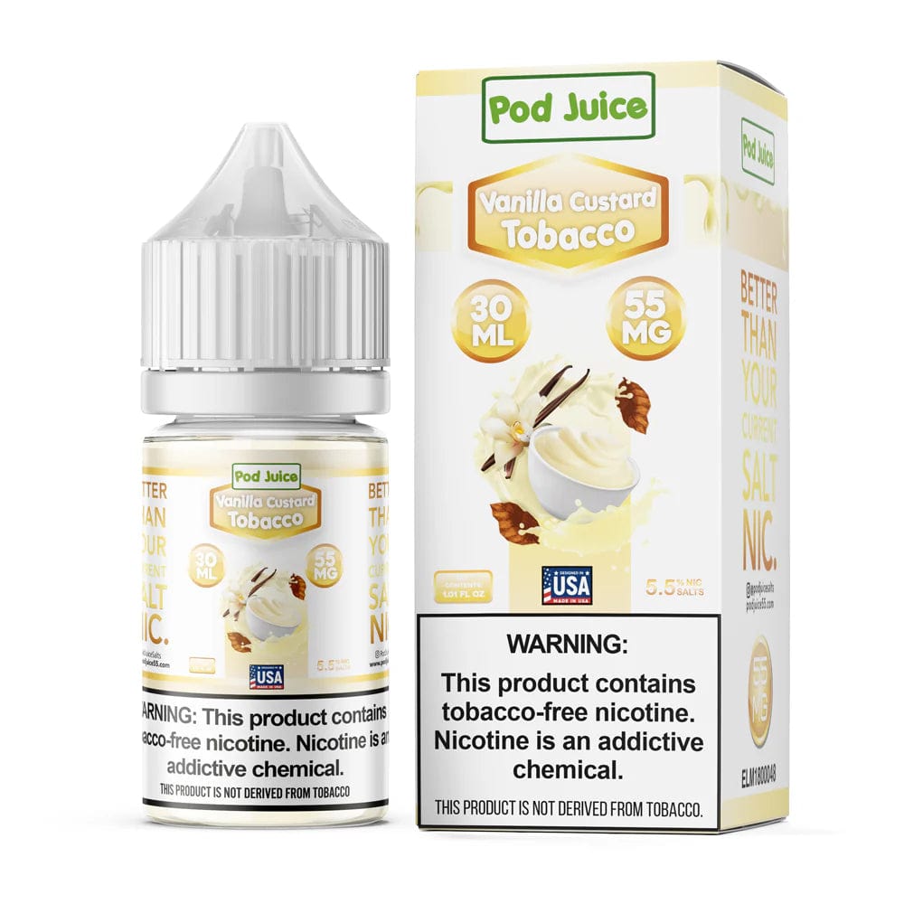 Vanilla Custard Tobacco SALT - Pod Juice - Salt Nic