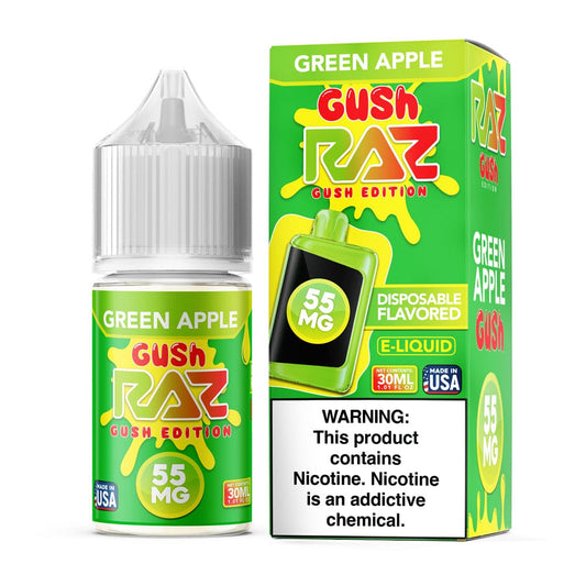 Green Apple GUSH SALT - Pod Juice x Raz E-Liquid - 30mL