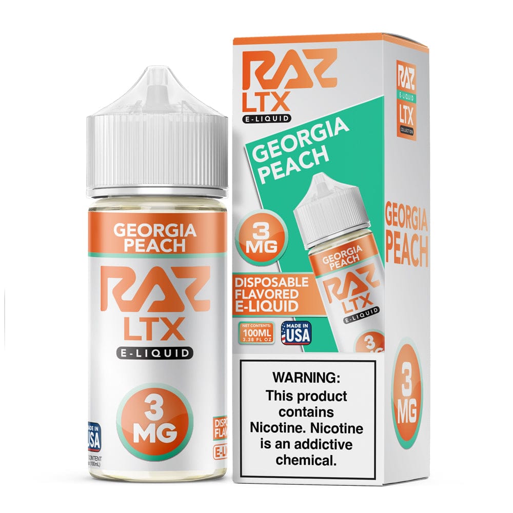 バイオレットレイ×ケイシー&ニコラテスラ Georgia Peach by Pod Juice x RAZ LTX 100mL Vape Juice – Giant Vapes