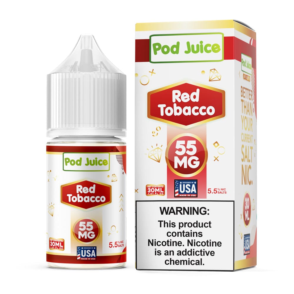 how much is elf bar vape Red Tobacco SALT by Pod Juice – Full-Bodied Tobacco Nicotine Salt – Giant  Vapes