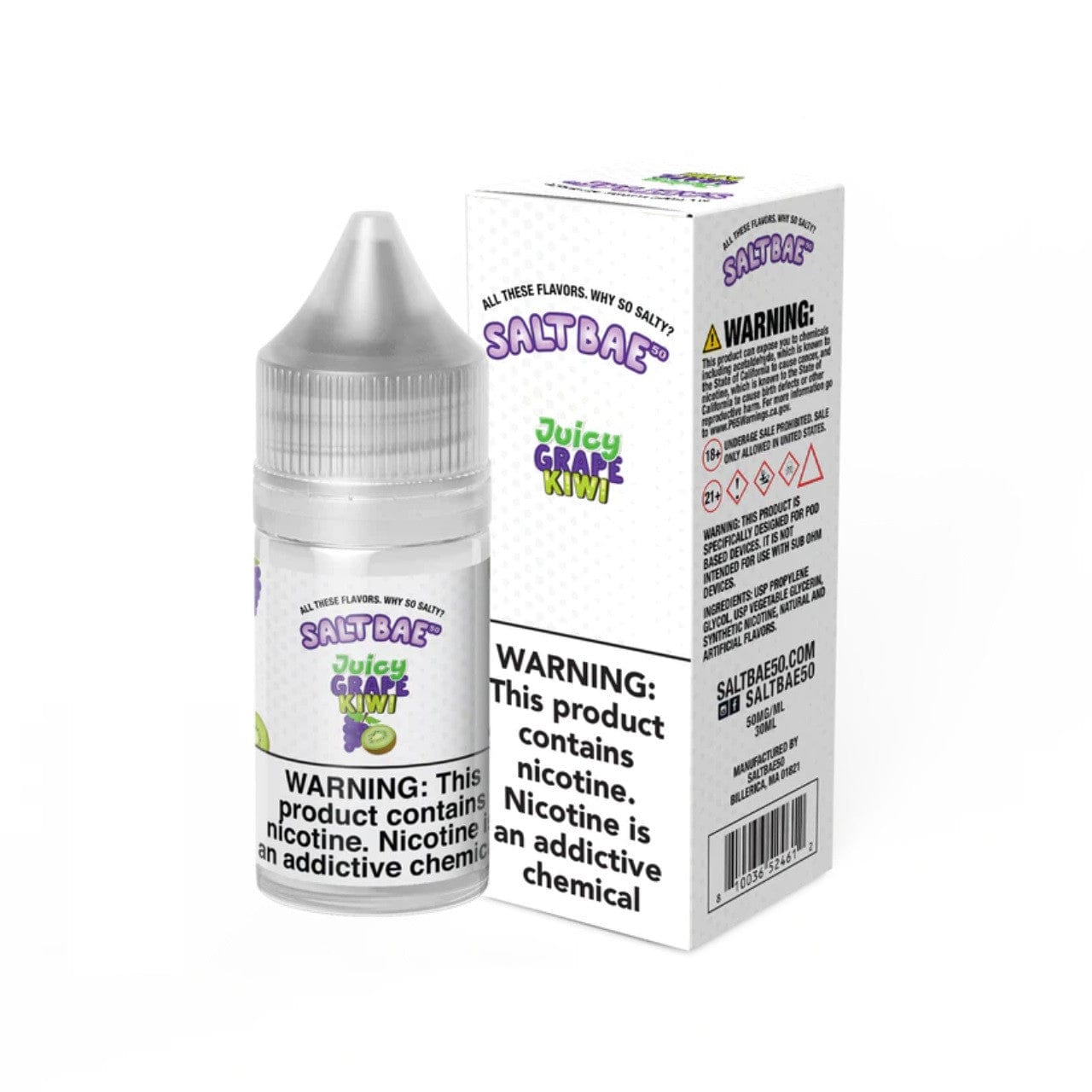 Juicy Grape Kiwi SALT - Salt Bae 50 - Nicotine Salt | Giant Vapes Juicy Grape Kiwi SALT - Salt Bae 50 - Nicotine Salt | Giant Vapes