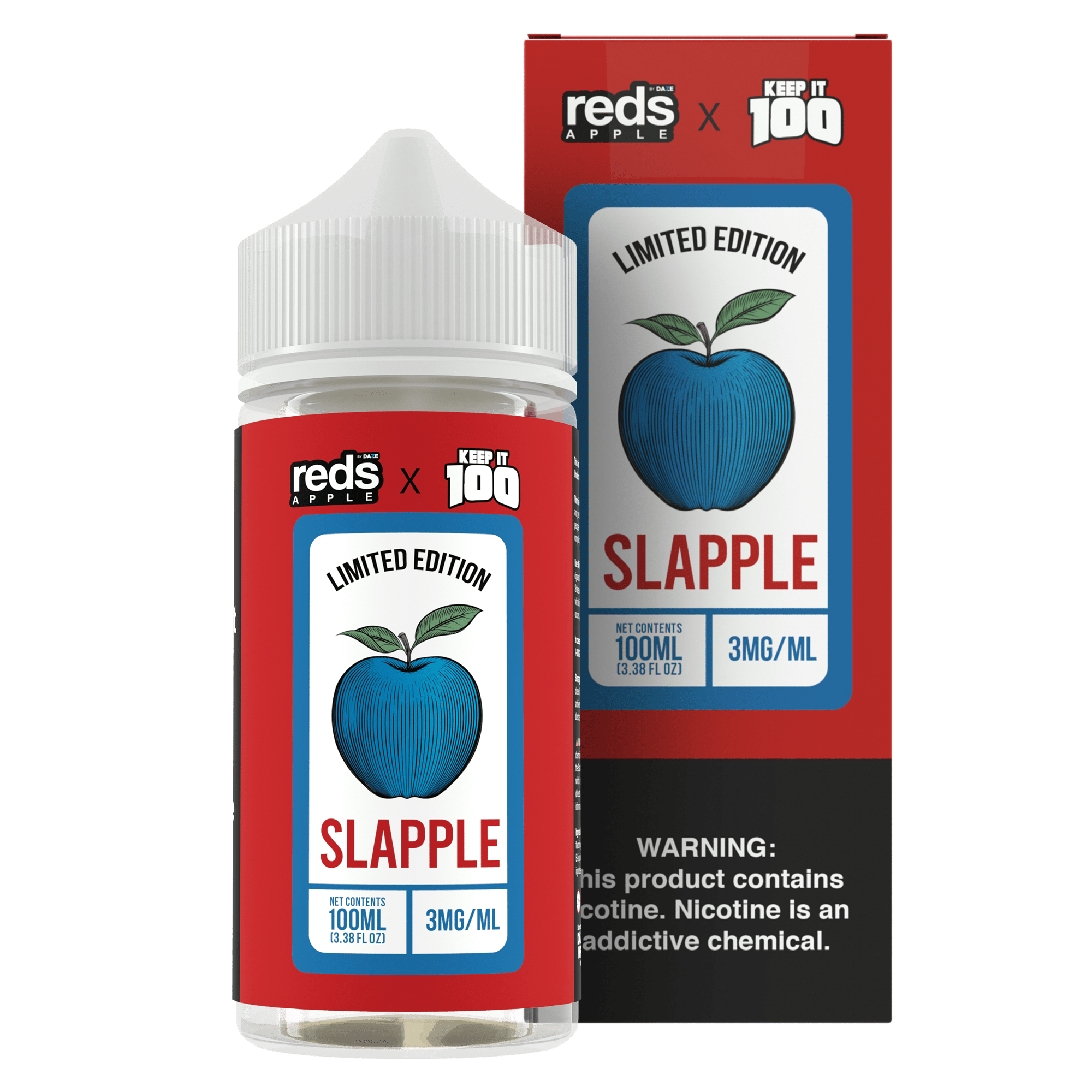 AppleJuice100% 7 Daze Reds Apple x Keep It 100 - Slapple - 100ml | Vape Juice