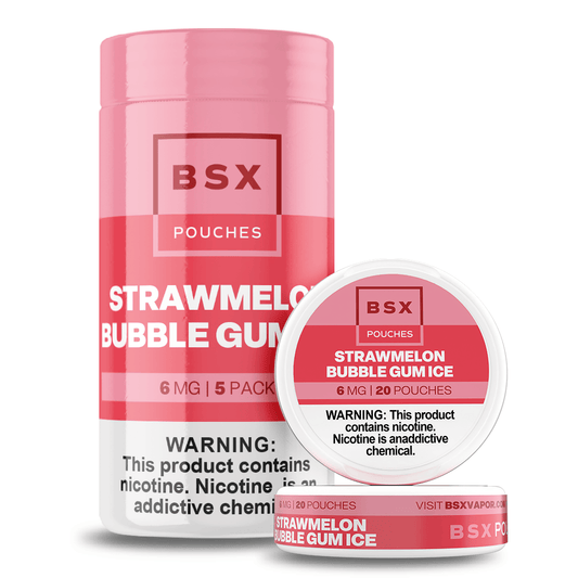 Strawmelon Bubble Gum ICE - BSX Nicotine Pouches - 20ct