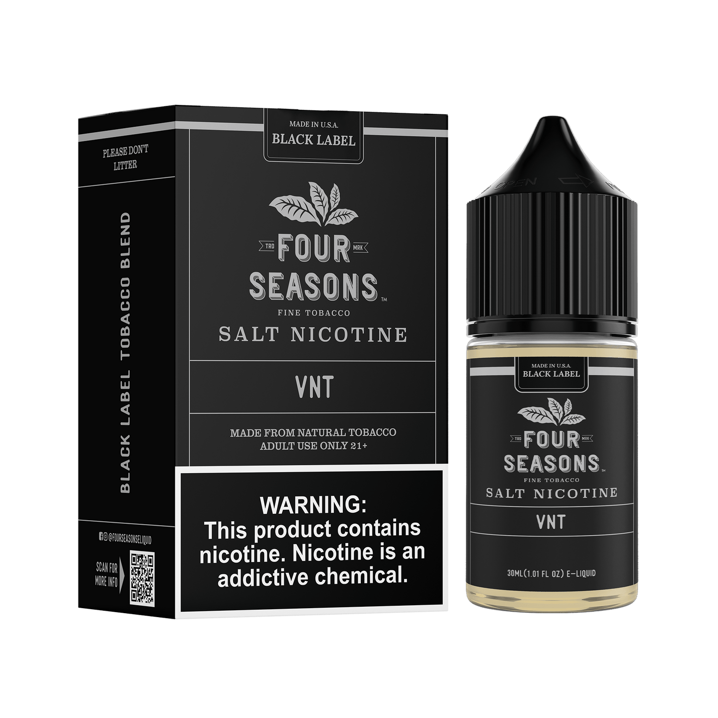Vanilla Nut Tobacco (VNT) SALT - Four Seasons - 30mL