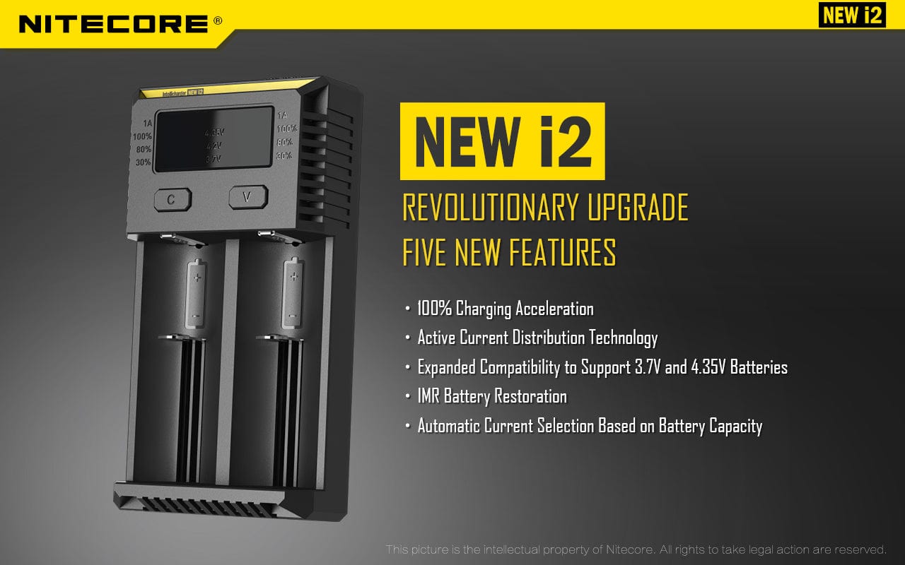 NITECORE i2 Battery Charger (2-Bay)