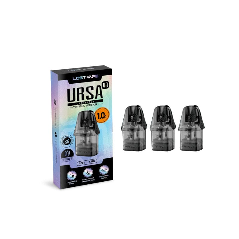 Lost Vape URSA V3 Top Fill Pods 1.0, 2.5mL (3-Pack) | Giant Vapes Lost Vape URSA V3 Top Fill Pods 1.0, 2.5mL (3-Pack) | Giant Vapes