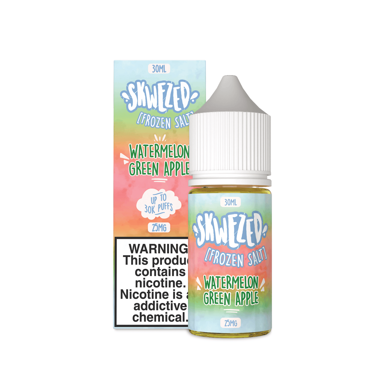 FROZEN Watermelon Green Apple (Sour Summer Splash) SALT - Skwezed - 30mL
