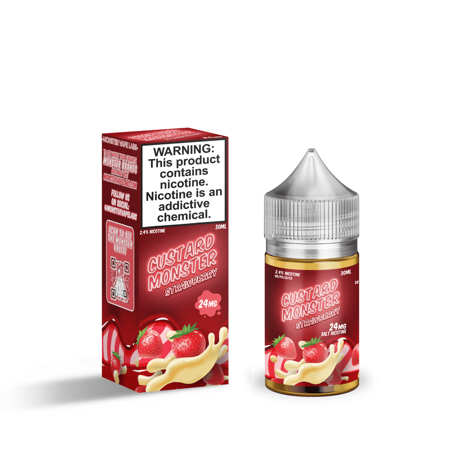 Strawberry - Custard Monster SALTS - Salt Nic | Giant Vapes Strawberry - Custard Monster SALTS - Salt Nic | Giant Vapes