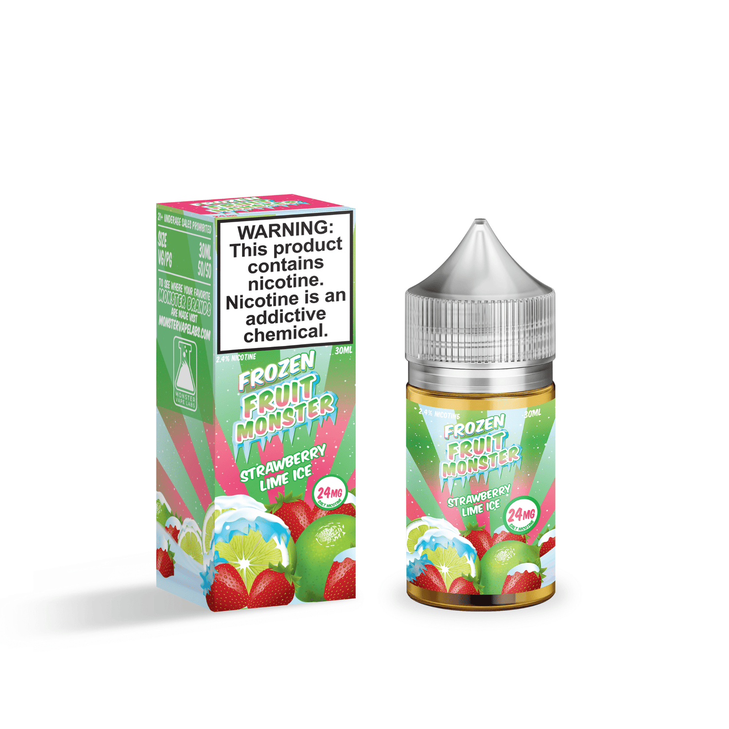 Strawberry Lime ICE - Frozen Fruit Monster Salts - 30mL