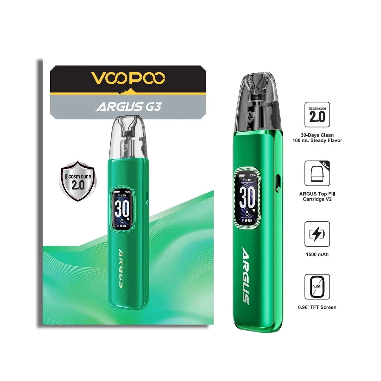 VOOPOO Argus G3 30W Pod System - Vape Pod Kit | Giant Vapes VOOPOO Argus G3 30W Pod System - Vape Pod Kit | Giant Vapes