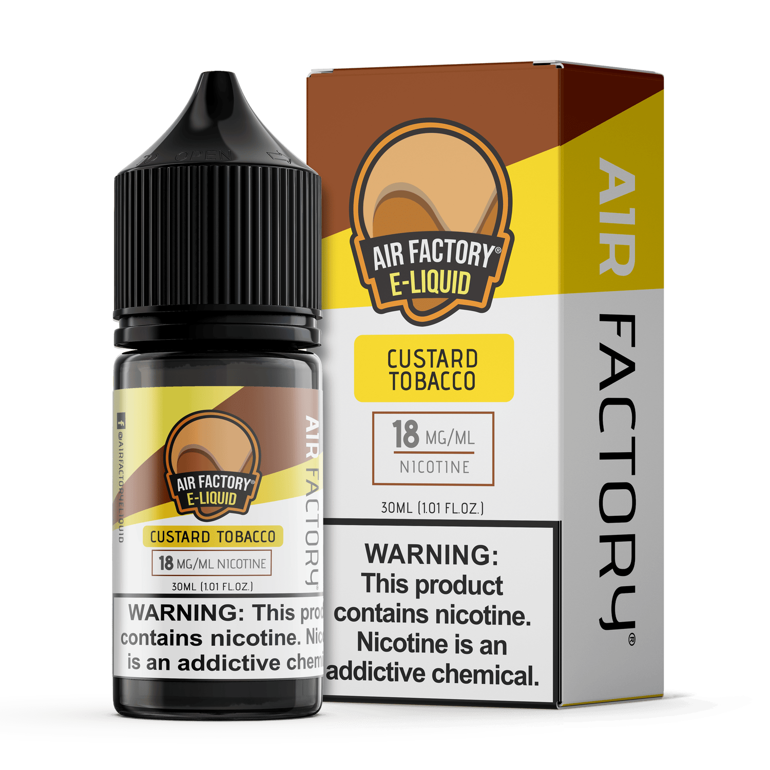 Custard Tobacco SALT - Air Factory E-Liquids - 30mL