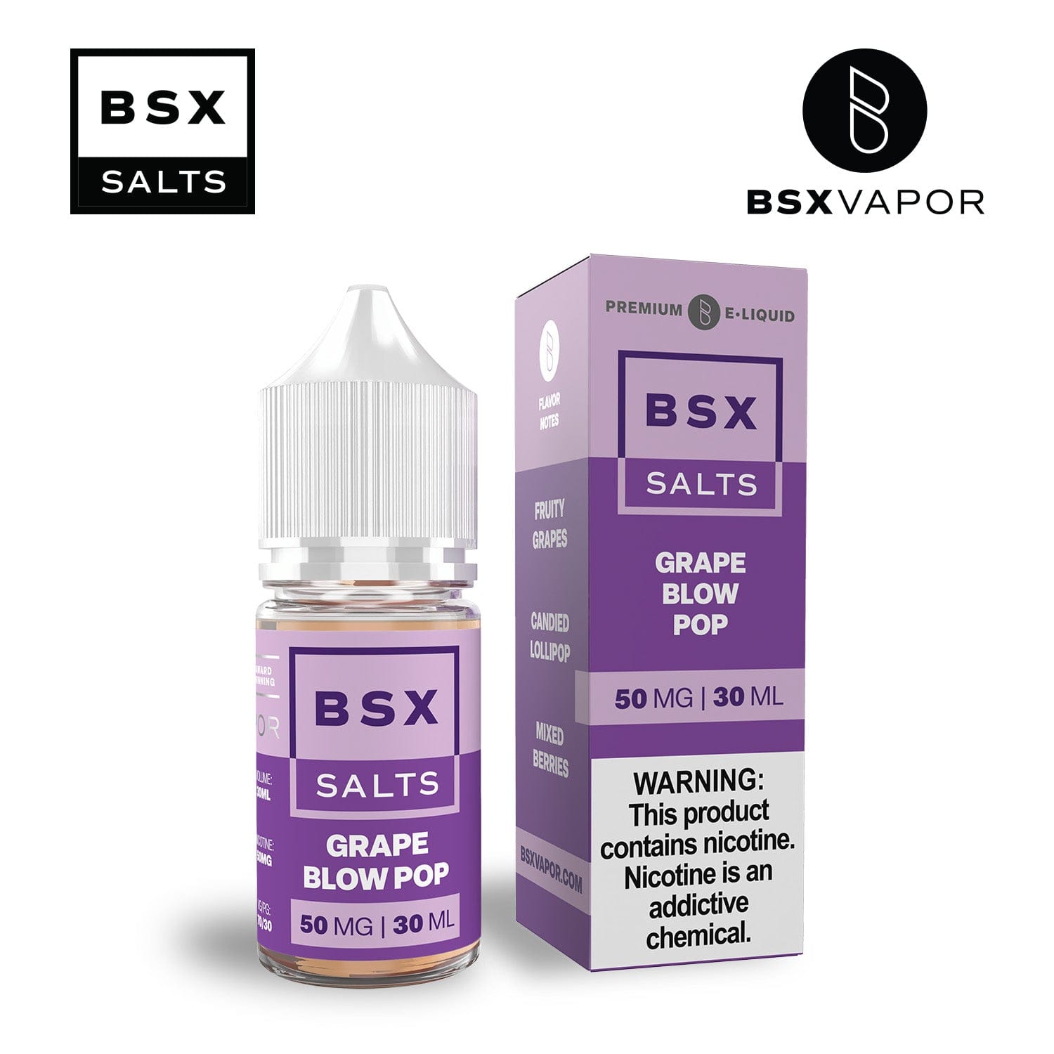 Grape Blow Pop SALT - BSX Salts - 30mL