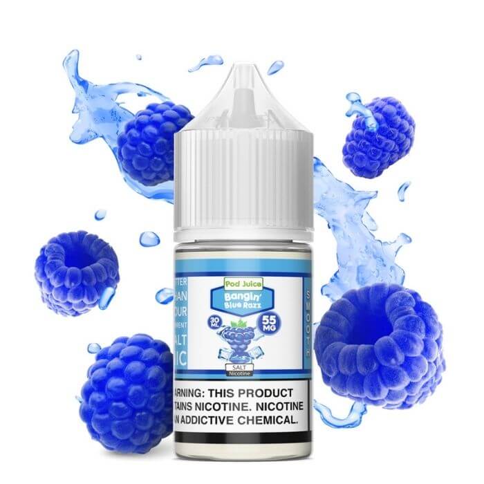 Bangin' Blue Razz SALT - Pod Juice - Salt Nic Vape Juice | Giant Vapes