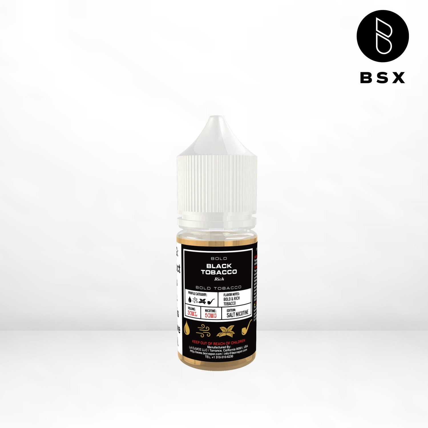 Black Tobacco SALT - BSX Salts - 30mL