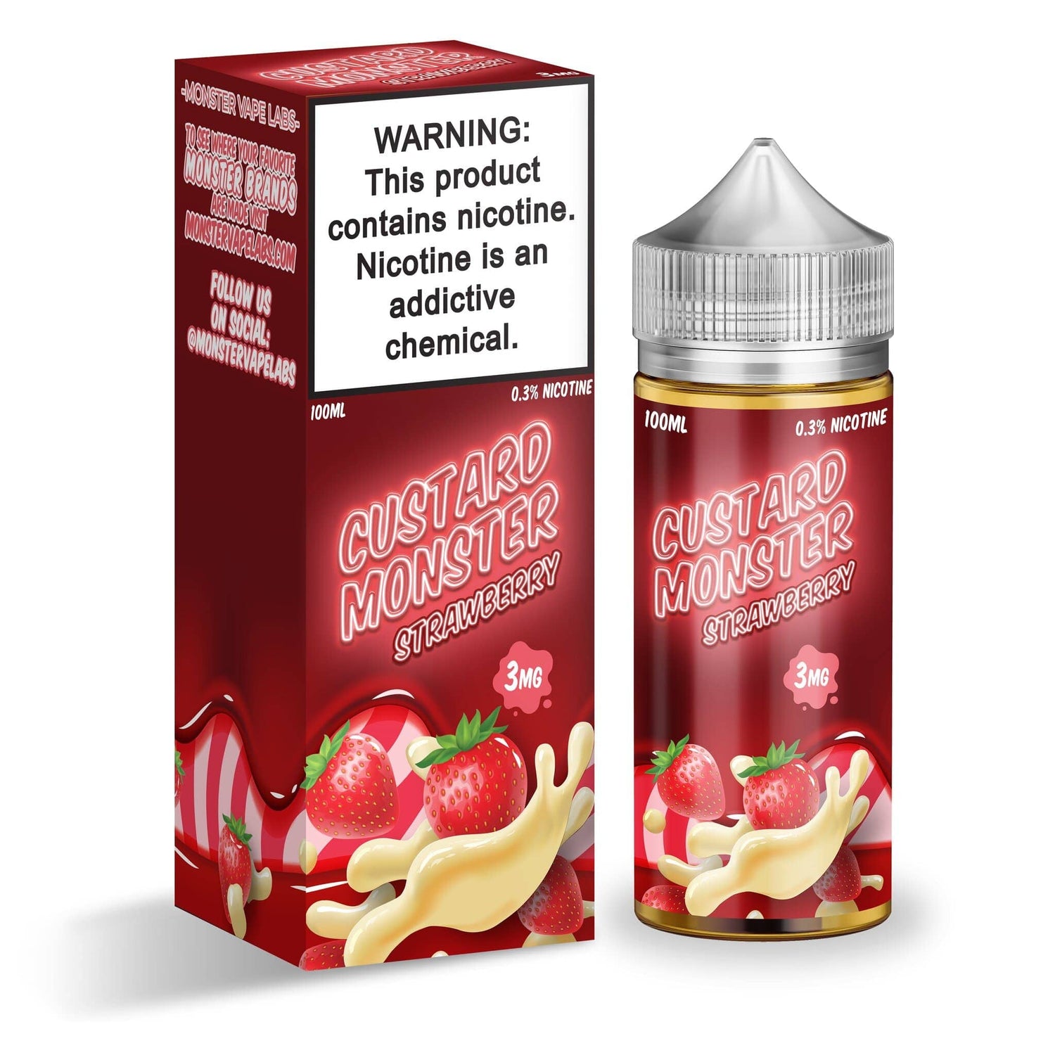 Strawberry - Custard Monster - Vape Juice | Giant Vapes Strawberry - Custard Monster - Vape Juice | Giant Vapes