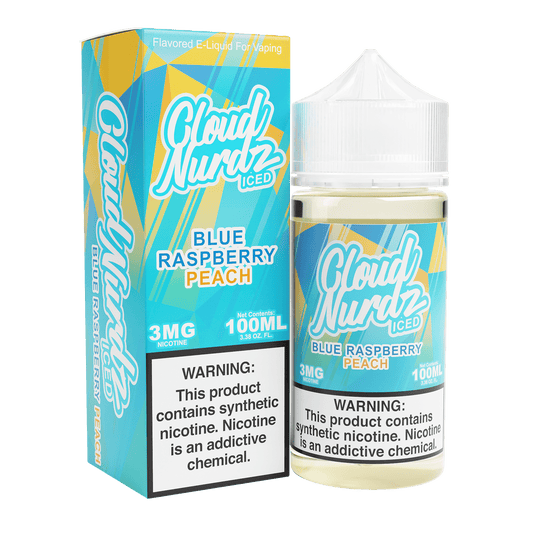 Iced Blue Raspberry Peach - Cloud Nurdz - 100mL