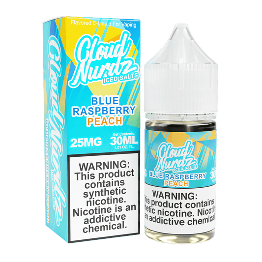 ICED Blue Raspberry Peach - Cloud Nurdz Salts - 30mL