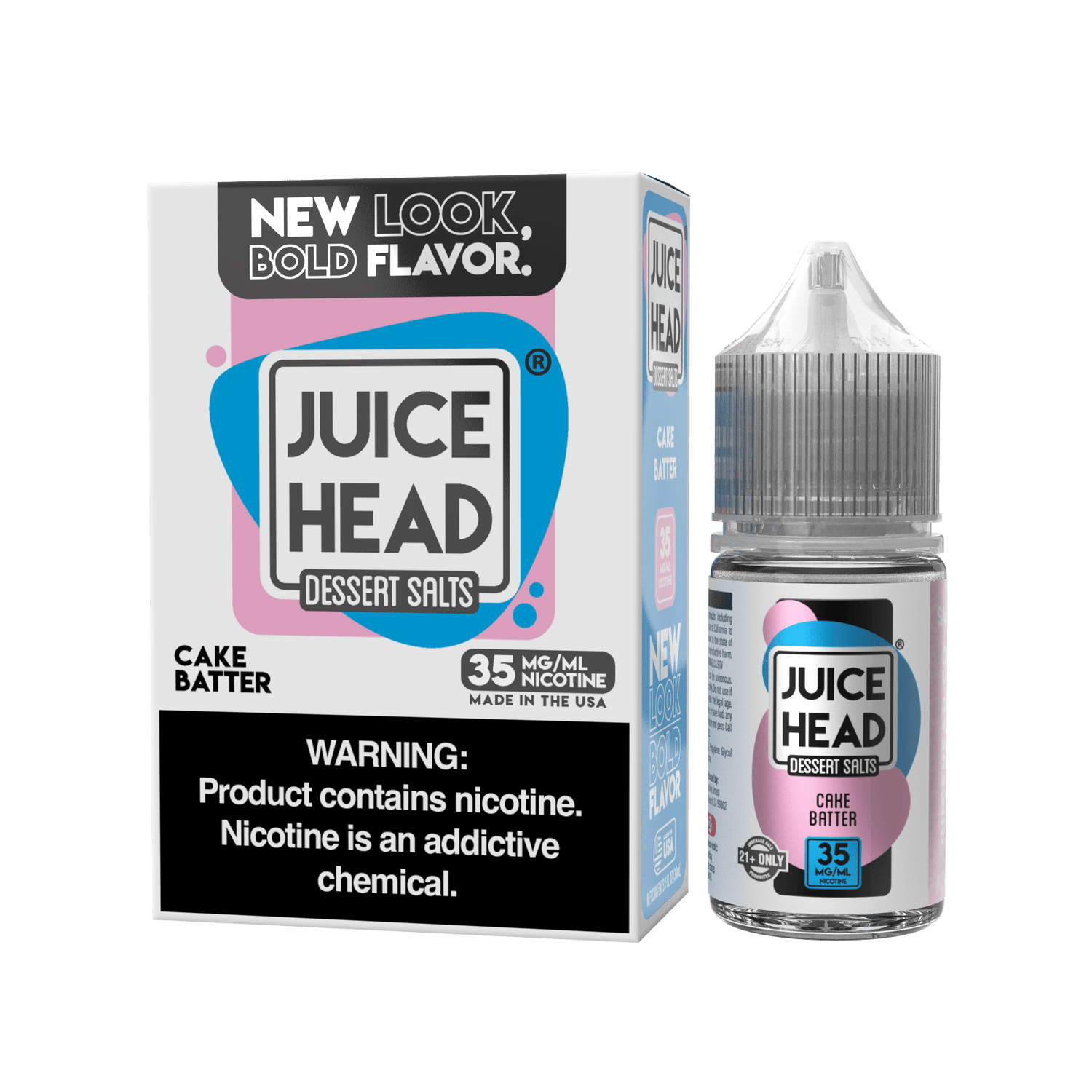Juice Head Salts Cake Batter 30mL Vanilla Dessert Nic Salt Giant Vapes Juice Head Salts Cake Batter 30mL Vanilla Dessert Nic Salt Giant Vapes