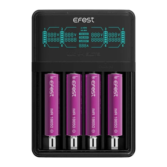 Efest LUC V4 Elite - 4-Bay HD LCD 18650 Battery Charger