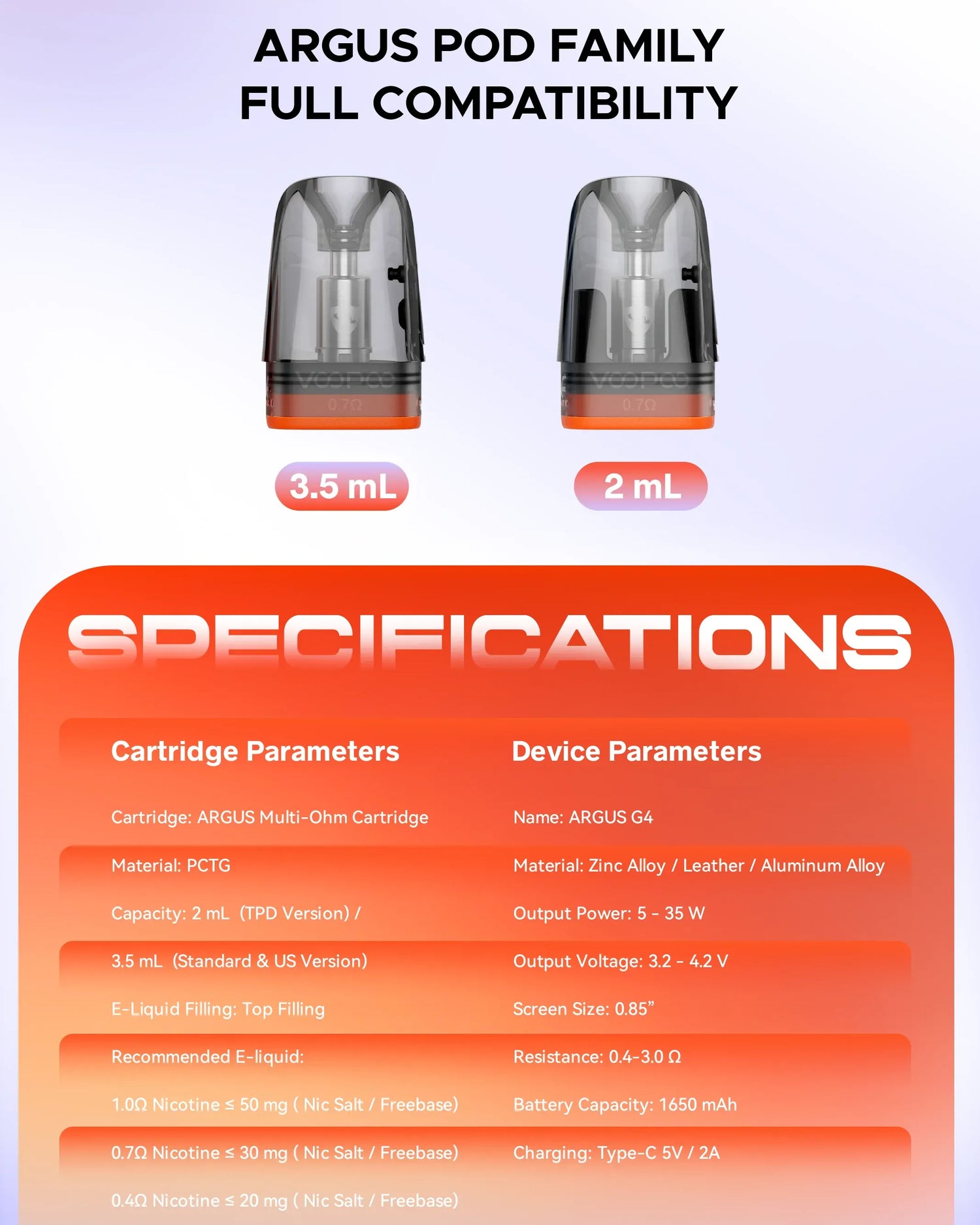 VOOPOO Argus G4 35W Pod System